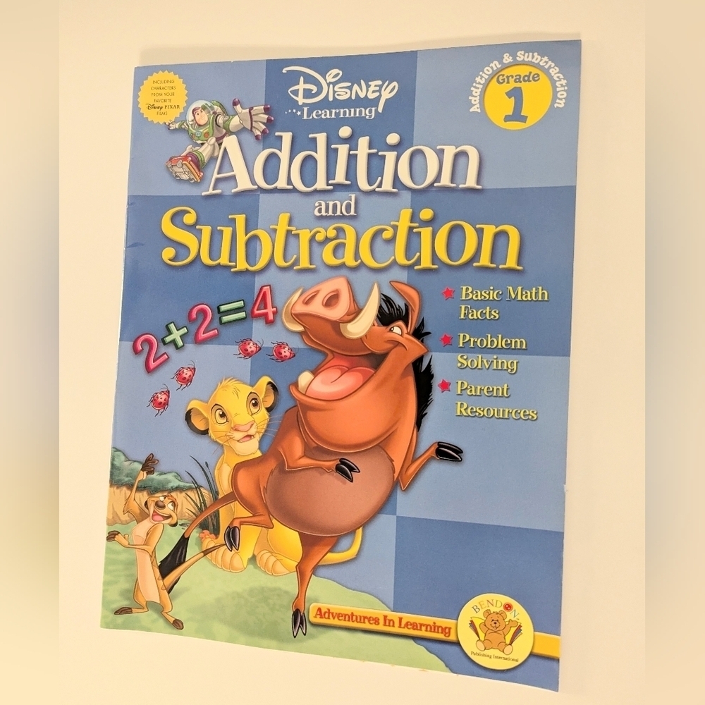 Disney Learning Addition and Subtraction Activity Book For Grade 1